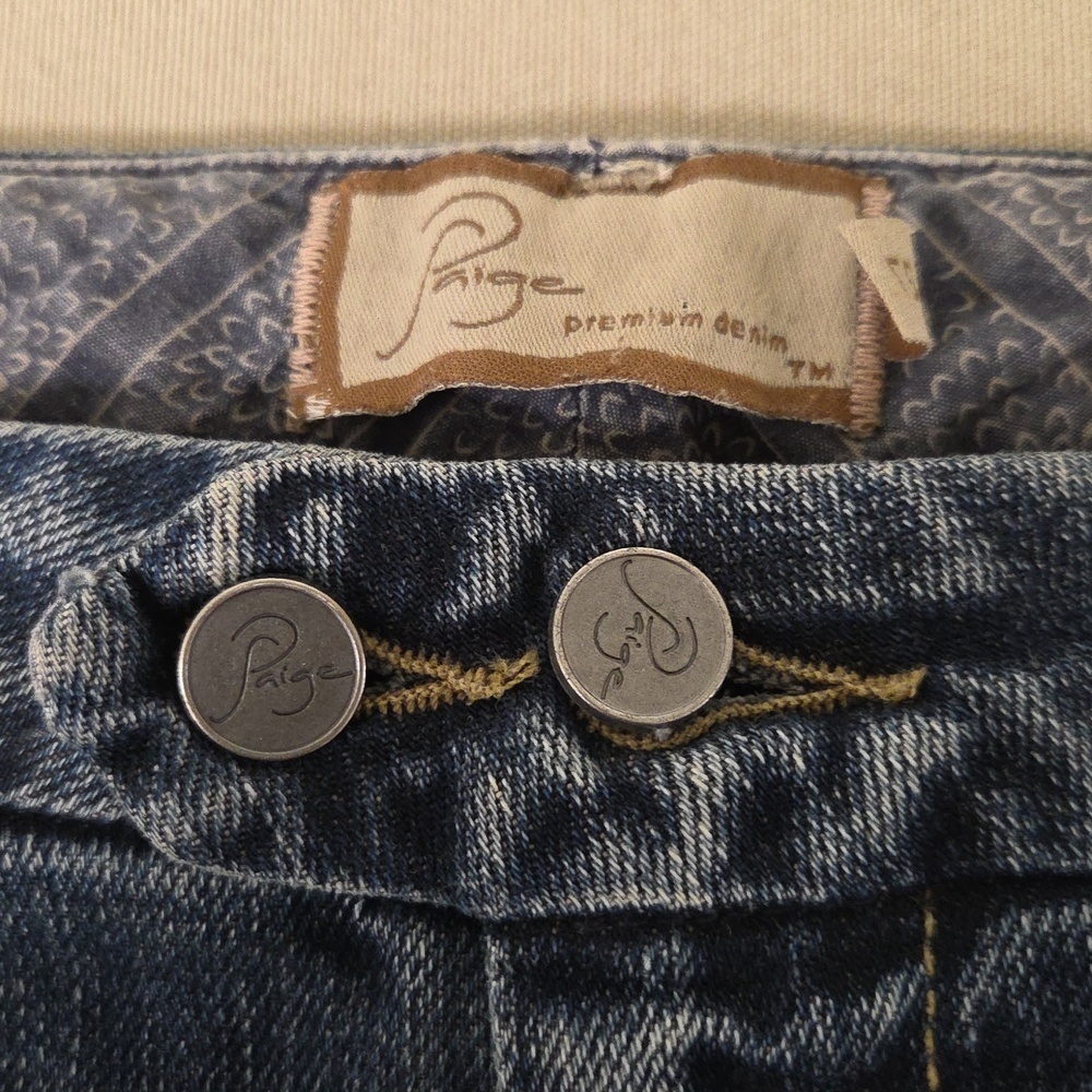 PAIGE Women's Dark Blue Denim Skirt Size 27 - Picture 3 of 7